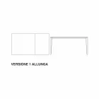 Extendable table up to 290 cm in glass ceramic Made in Italy - Polonio Viadurini