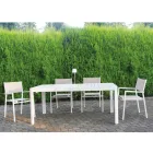 Extendable Outdoor Table up to 300 cm in Painted Aluminum - Glass Viadurini
