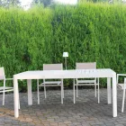 Extendable Outdoor Table up to 300 cm in Painted Aluminum - Glass Viadurini