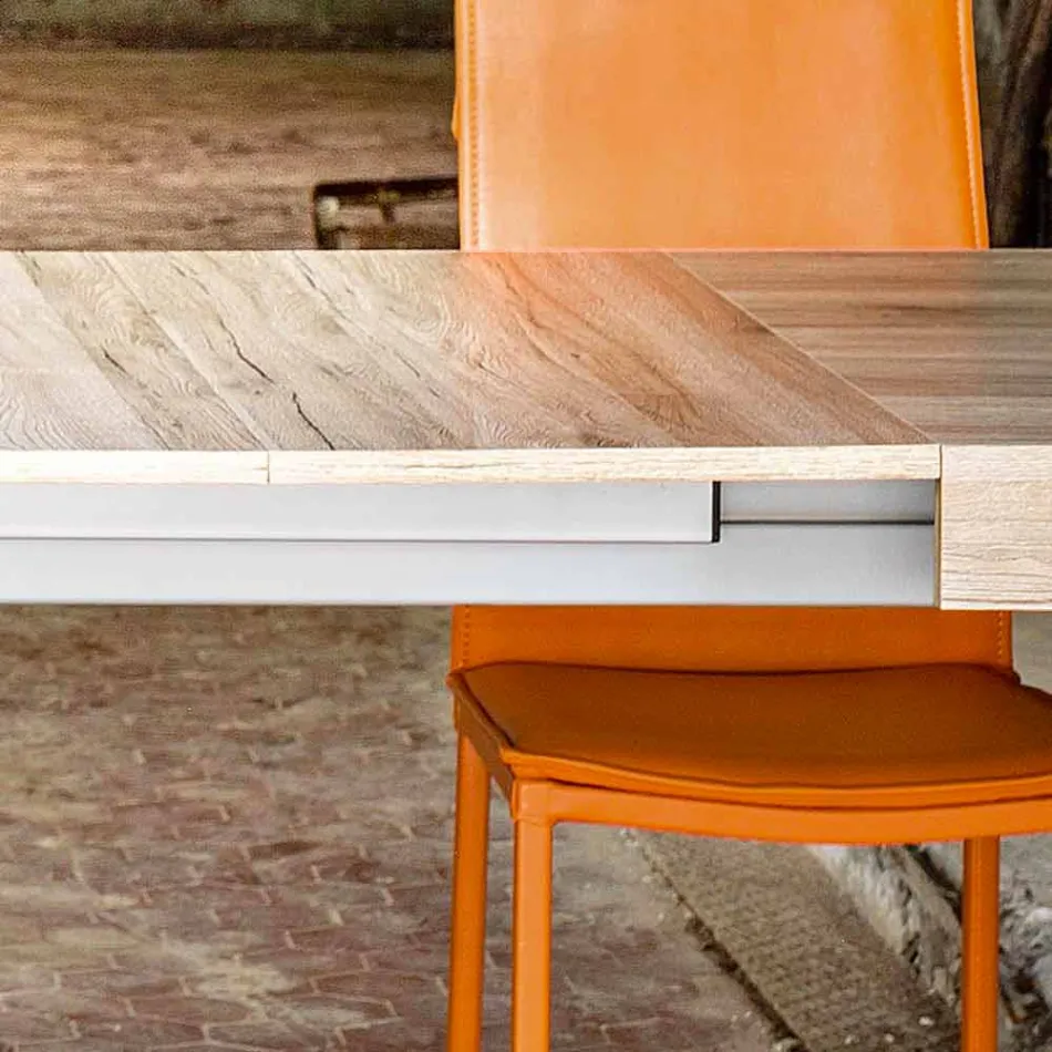 Extendable table up to 300 cm modern design in Oky melamine Viadurini