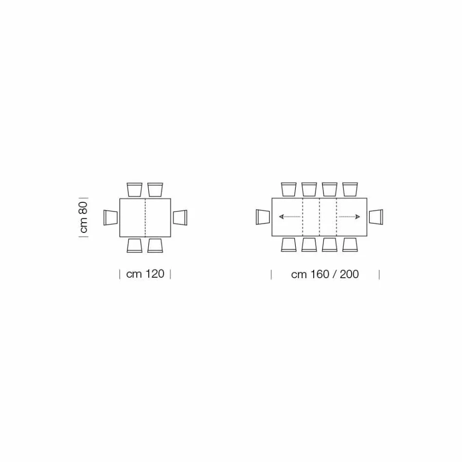 Extendable Table up to 470 cm in Made in Italy Veneered Wood – Gordito Viadurini