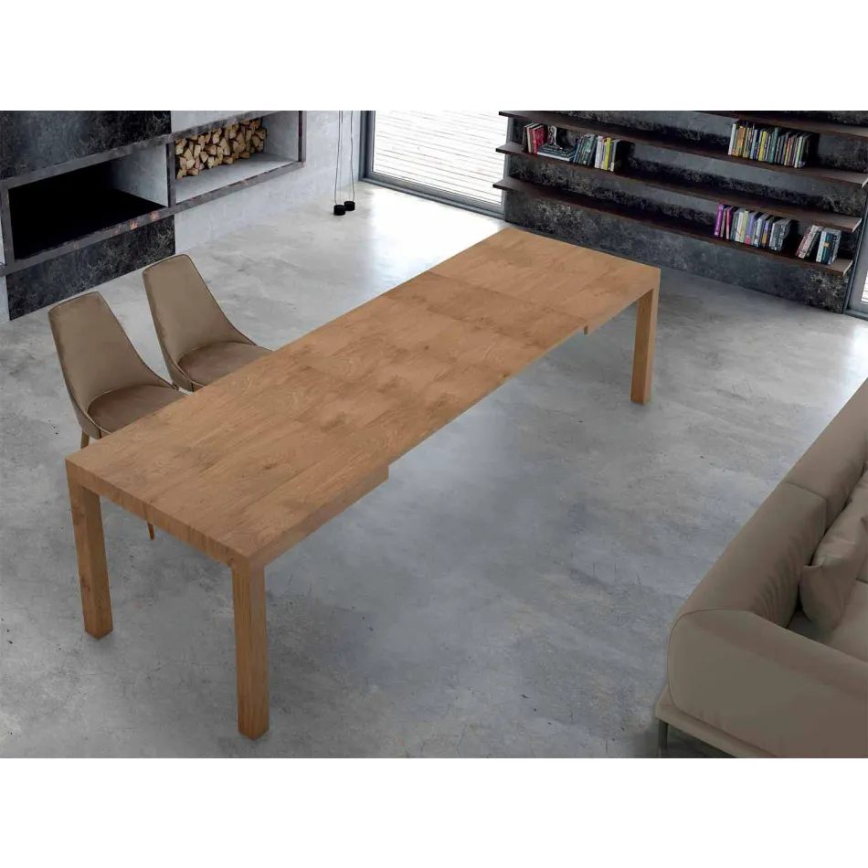 Extendable Table up to 470 cm in Made in Italy Veneered Wood – Gordito Viadurini
