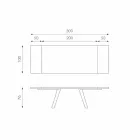 Extendable oak veneer table and Travis black metal Viadurini