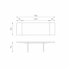 Extendable table in oak veneer with Nico glass legs Viadurini