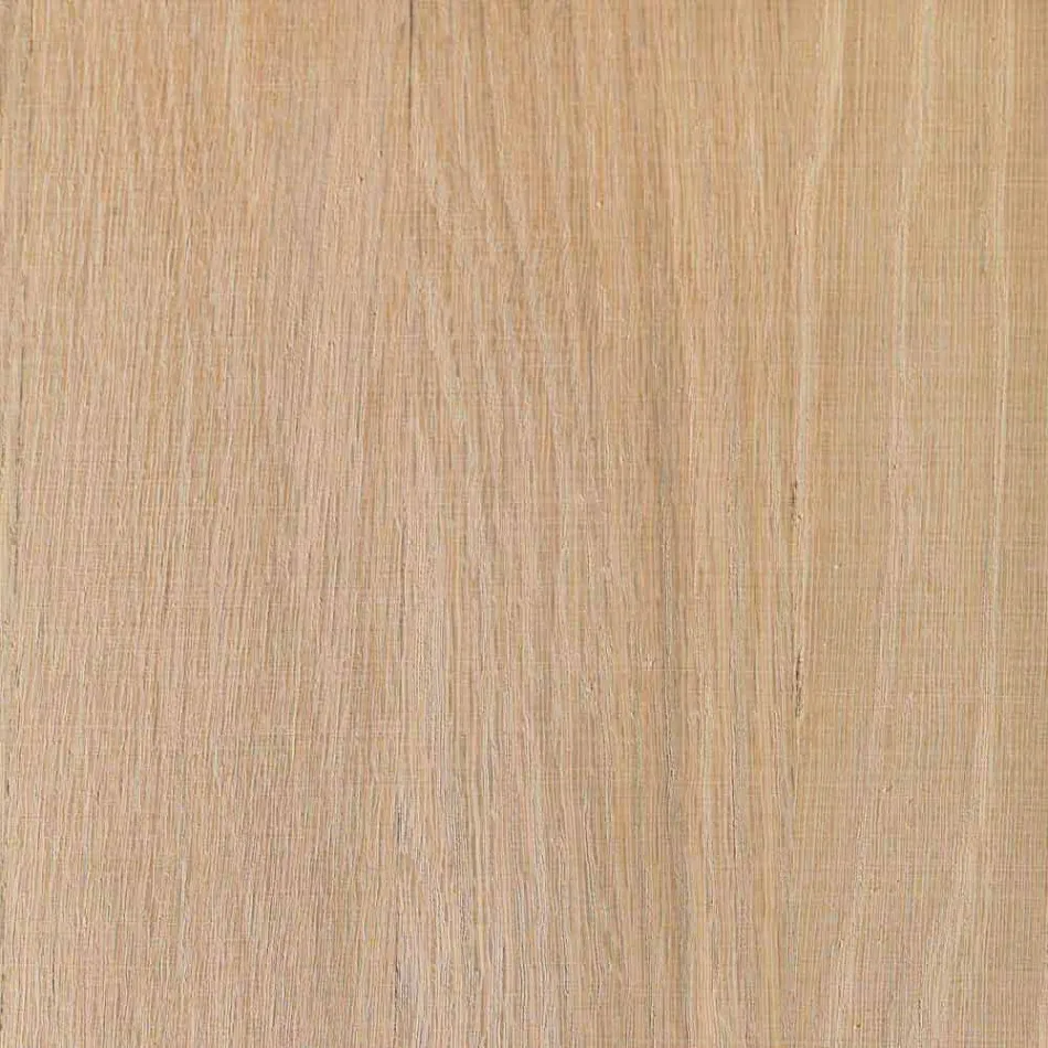 Extendable Table in Ash Wood with Side Bands in Ash - Ketla Viadurini