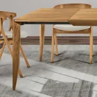 Extendable Table in Solid Ash Wood in Different Finishes - Ferenc Viadurini
