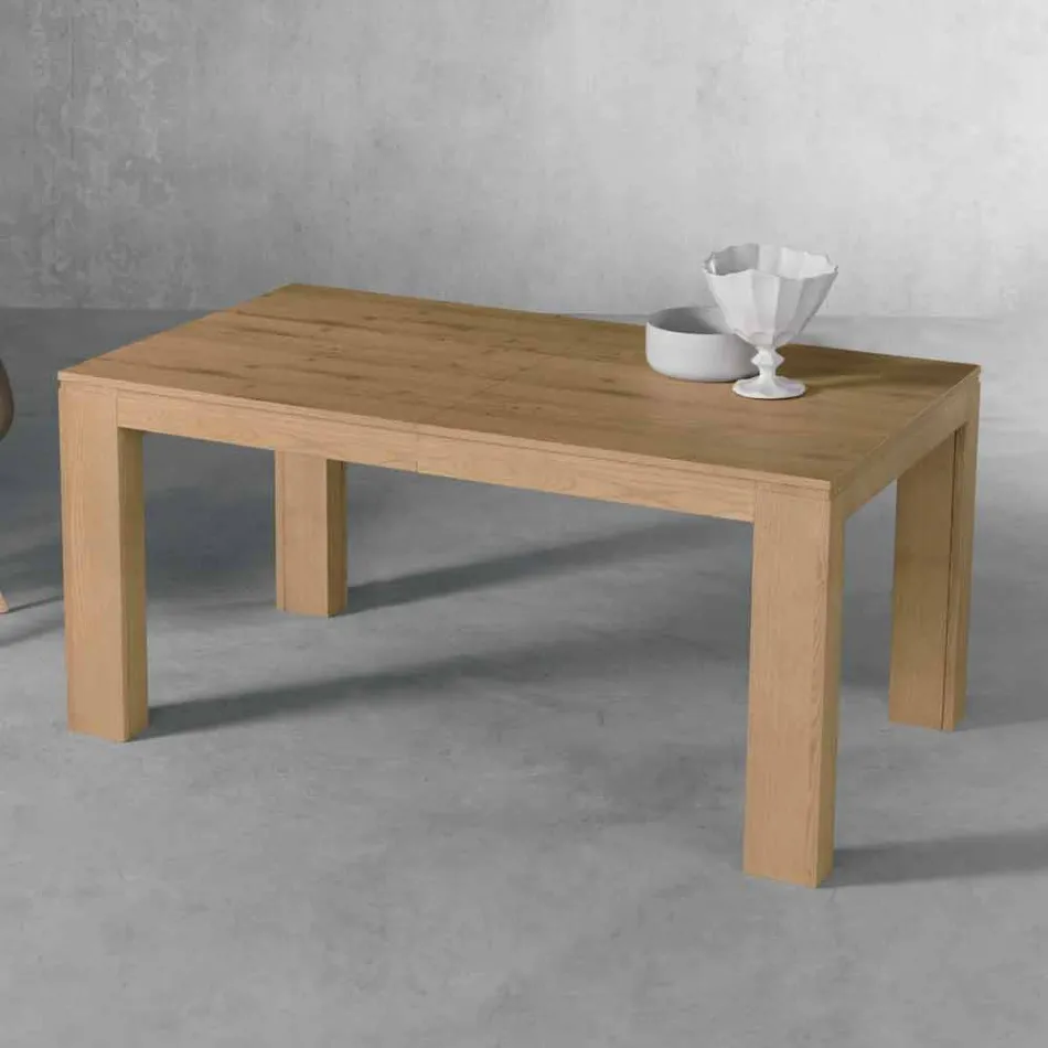 Extendable Oak Wood Table Made in Italy - Sondrio Viadurini