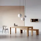 Extendable table in blockboard and square legs Made in Italy - Rillian Viadurini