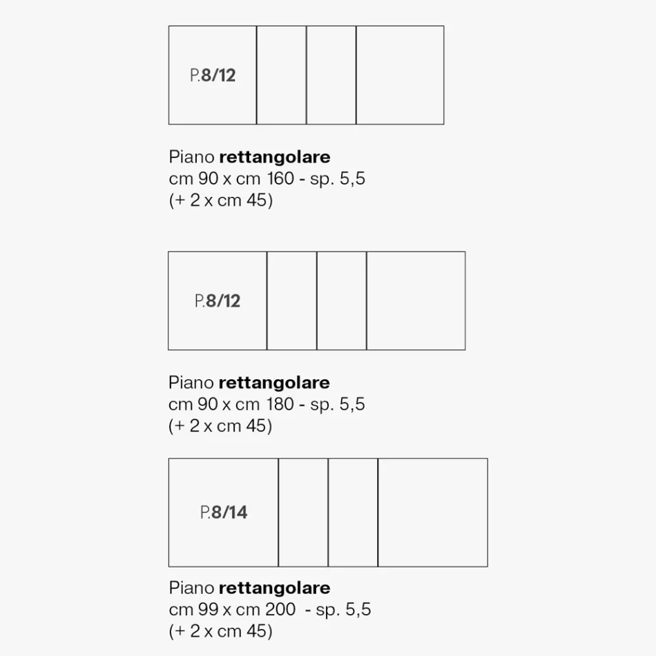 Extendable Melamine Table in 2 Different Finishes Made in Italy - Tecna Viadurini