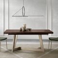 Extendable Melamine Table in 2 Different Finishes Made in Italy - Tecna