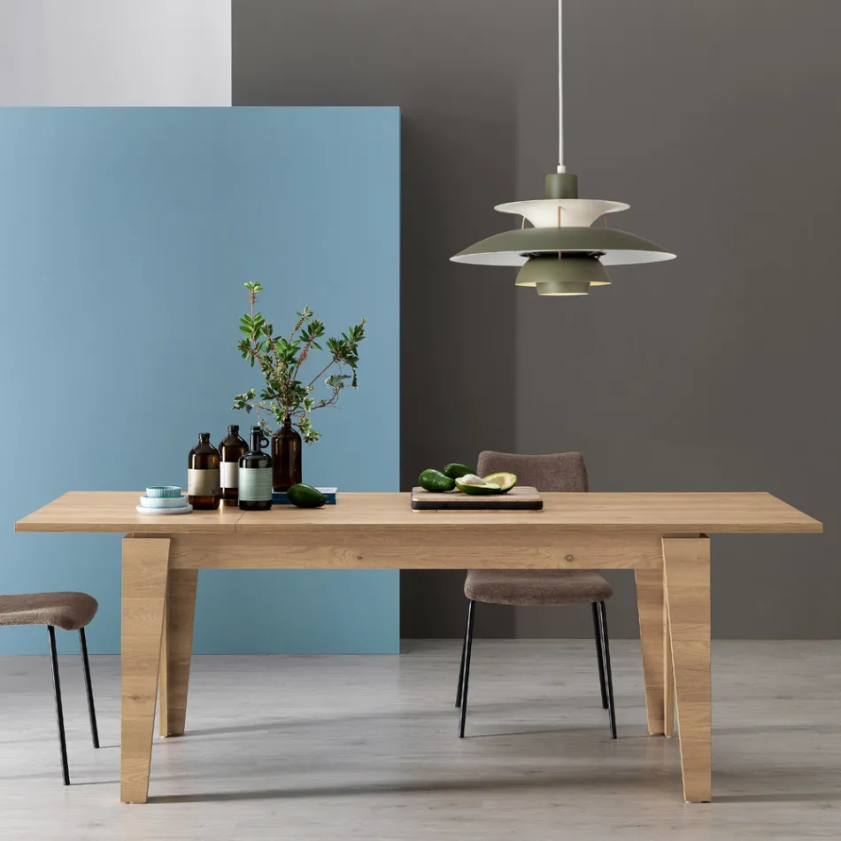 Extendable Table in Melamine of Different Finishes Made in Italy - Lily Viadurini