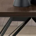 Extendable Folding Table in Metal and Melamine Made in Italy - Meluso Viadurini