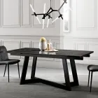 Extendable Glass Ceramic Table in 3 Different Finishes Made in Italy - Tecna Viadurini