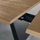 Extendable Side Table in Oak Made in Italy - Zerba Viadurini