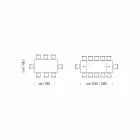 Modern Extendable 14-Seater Table with Laminate Top Made in Italy - Ezzellino Viadurini