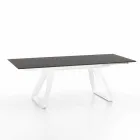 Modern extendable table with metal legs, Villongo Viadurini