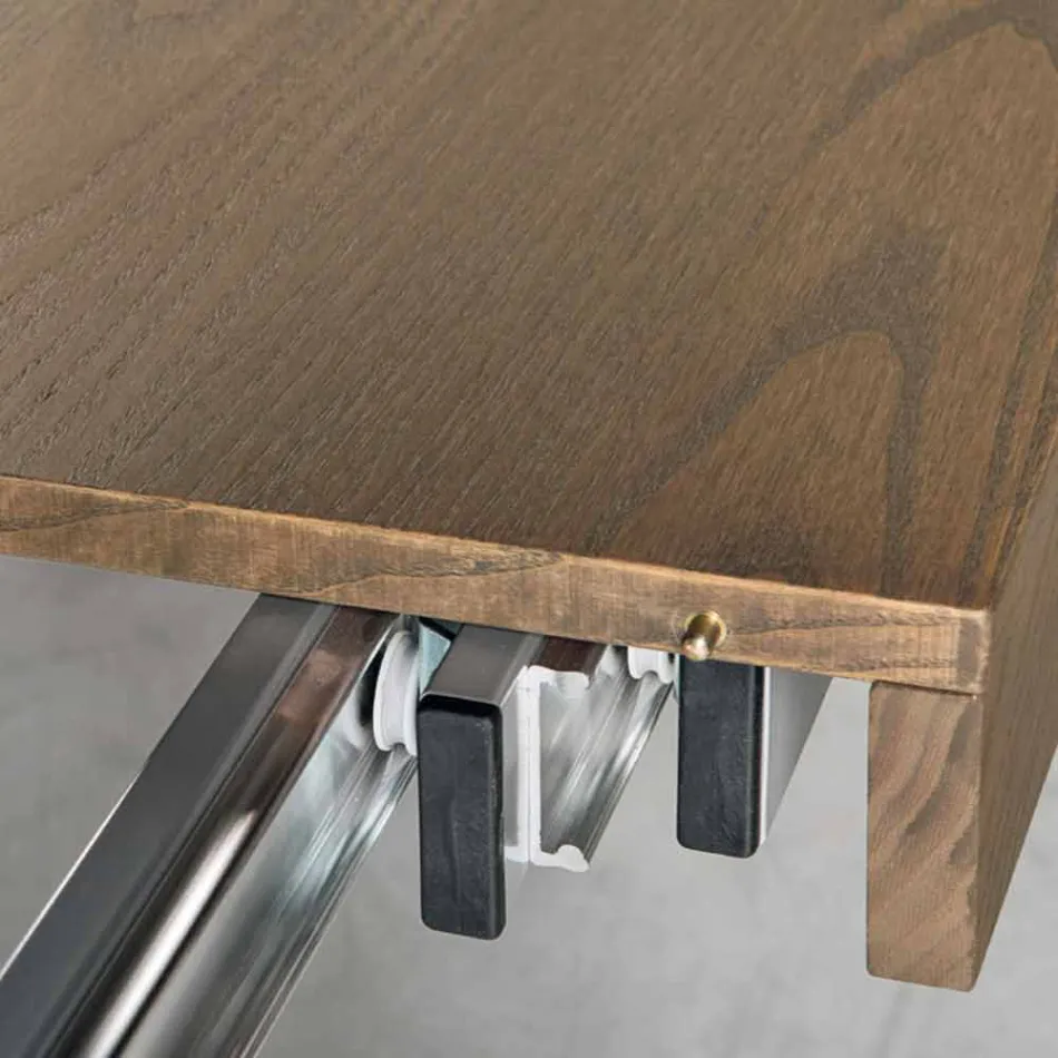 Modern extendable table in ash wood produced in Italy Parre Viadurini