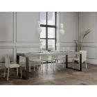 Modern Extendable Table in Melamine Wood Made in Italy - Badesi Viadurini