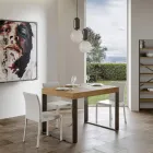 Modern Extendable Table in Melamine Wood Made in Italy - Badesi Viadurini
