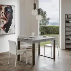 Modern Extendable Table in Melamine Wood Made in Italy - Badesi Viadurini