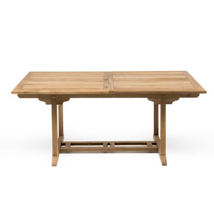 Extendable Outdoor Table in Teak of Various Sizes - Yggdrasil Viadurini