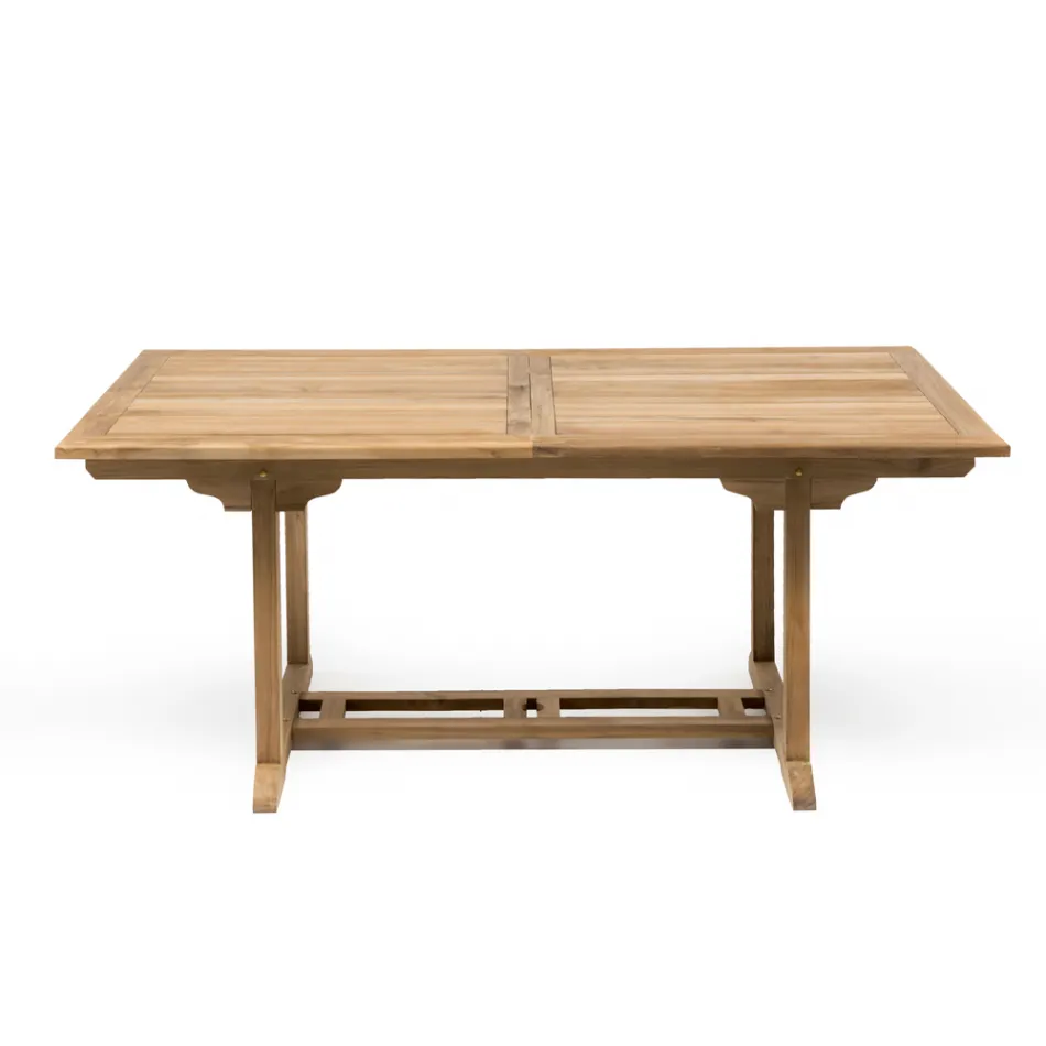 Extendable Outdoor Table in Teak of Various Sizes - Yggdrasil Viadurini