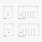 Extendable Table Made of Folding Melamine Made in Italy - Oky Viadurini