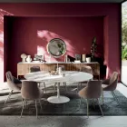 Extendable Round Living Room Table in Laminate Made in Italy - Dollars Viadurini