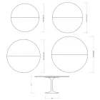 Saarinen Tulip Extendable Table H 74 cm in Florim Calacatta Gold Matt Ceramic - Scarlet Viadurini