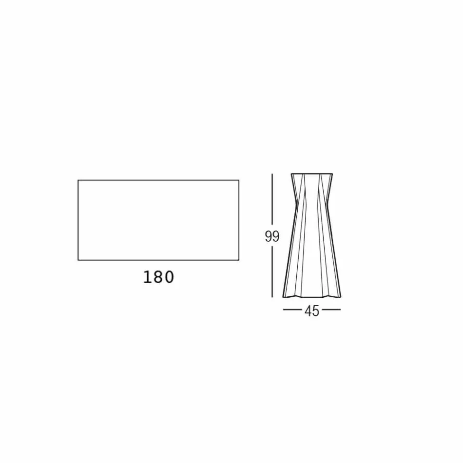 High Table with Hpl Top and Polyethylene Base Made in Italy - Tinuccia Viadurini