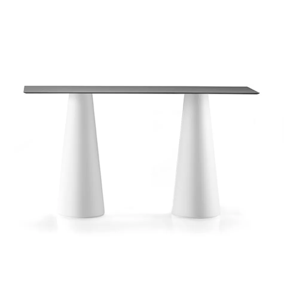 Outdoor High Table with Rectangular Top in Hpl Made in Italy - Forlina Viadurini