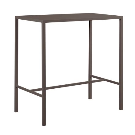 Garden High Table in Galvanized Steel Made in Italy - Vesna Viadurini