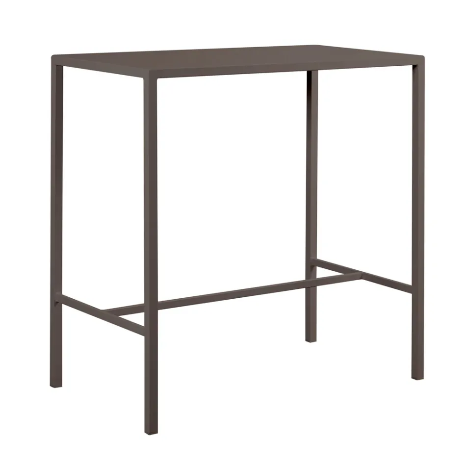 Garden High Table in Galvanized Steel Made in Italy - Vesna Viadurini
