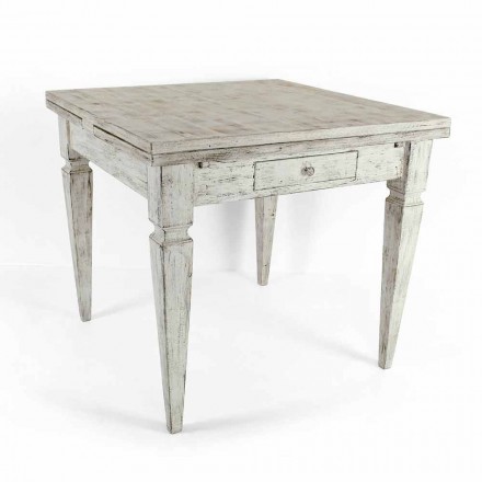 Extendable Artisan Table Up to 170 cm in Wood Made in Italy - Marseille Viadurini