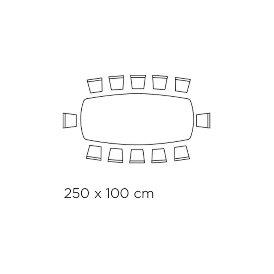 Table with barrel-shaped ceramic top and steel base Made in Italy - Ezzellino Viadurini