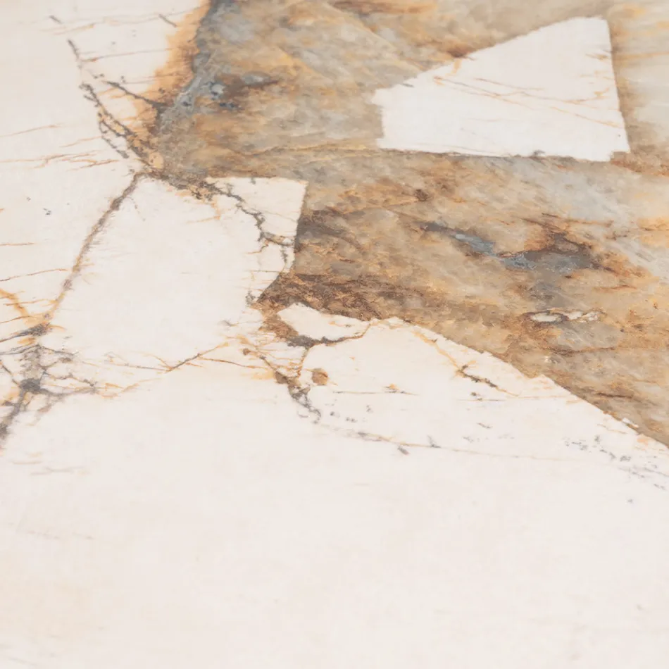 Table with Ceramic Top and Solid Teak Base Made in Italy - Blouse Viadurini