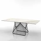 Table with top made in Italy modern glass ceramic, Mitia Viadurini