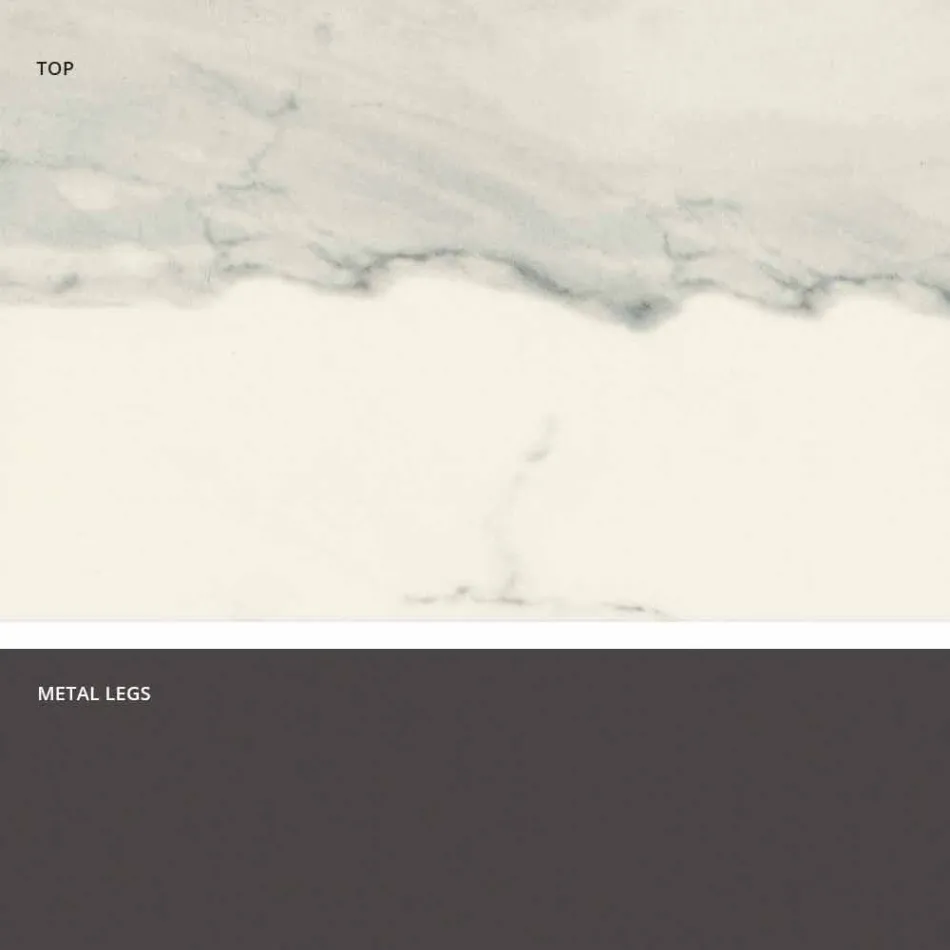 Table with top made in Italy modern glass ceramic, Mitia Viadurini