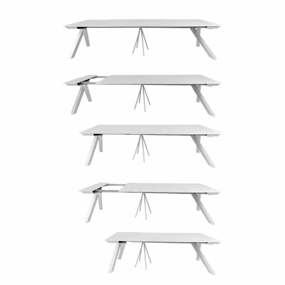 Extendable Console Table up to 325 cm in Melamine Made in Italy - Settimmio Viadurini