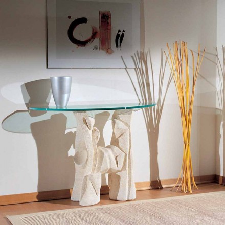 Dios contemporary design stone and crystal console table Viadurini