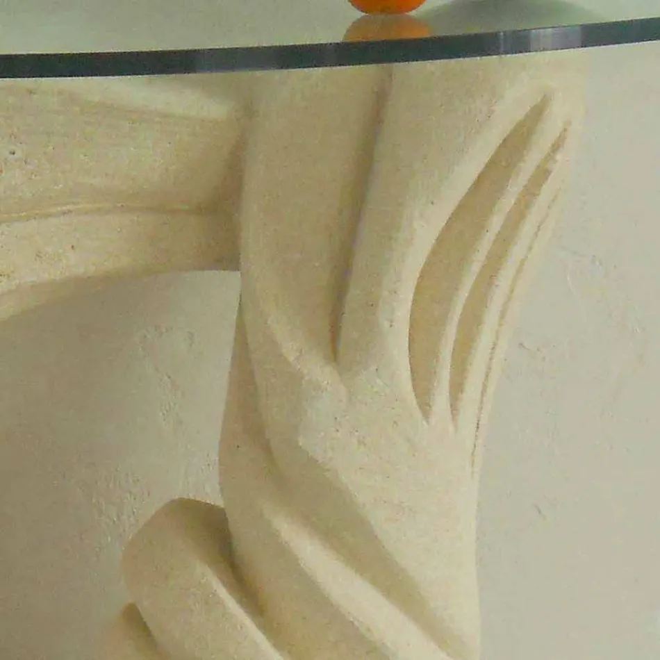 Designer console table in emera design stone and crystal Viadurini