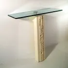 Rectangular stone console table and Abidos design crystal Viadurini