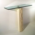 Console table made of Vicenza natural stone with crystal top Abidos
