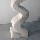 Round stone console table and design crystal Babylas Viadurini