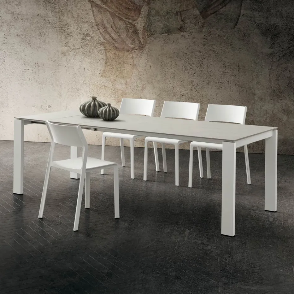 Extendable Kitchen Table up to 240 cm in fine HPL Made in Italy - Jupiter Viadurini