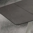 Extendable Kitchen Table Up to 280 cm Marble Effect Made in Italy - Pinocchio Viadurini