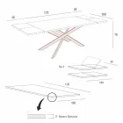 Extendable Kitchen Table Up to 280 cm in Wood Made in Italy - Carlino Viadurini