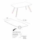 Kitchen Table in Laminated Fenix and Black Aluminum Made in Italy - Lingotto Viadurini