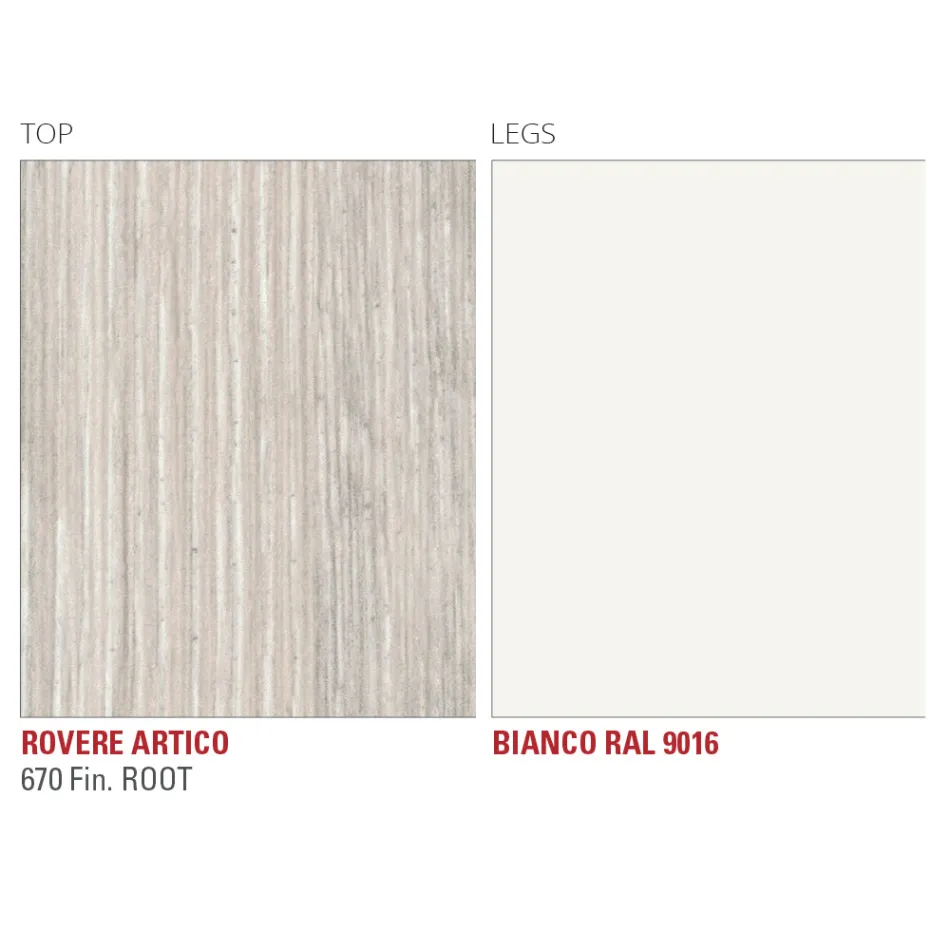 Kitchen Table in HPL with Fine Made in Italy Metal Base - Pinocchio Viadurini