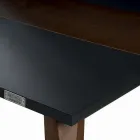 Mdf Kitchen Table with Solid Wood Insert Made in Italy - Tusco Viadurini